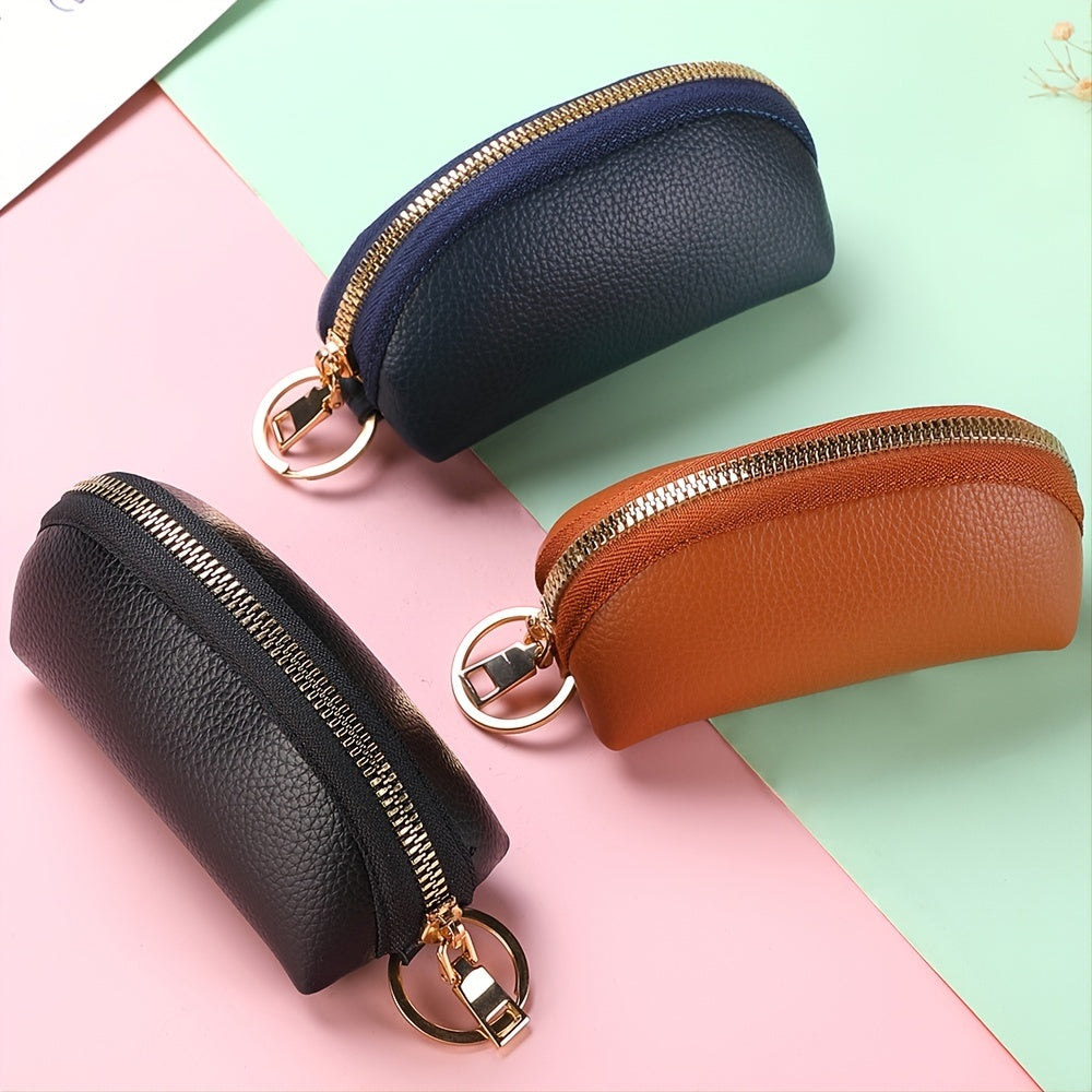 Men's Multifunctional Key Bag Large Capacity Soft Leather Portable Coin Purse