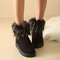 Women's Thickened Fur Snow Boots Warm Short Boots