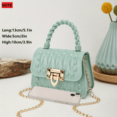 Mini Jelly Studded Handbags Candy Crossbody Bag PVC Purse For Women