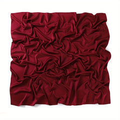Satin Square Scarf Soft Solid Hijab Large Turban Head Wrap 109x109