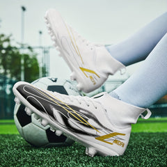 Women's High Top Soccer Cleats Non Slip Spike Shoes