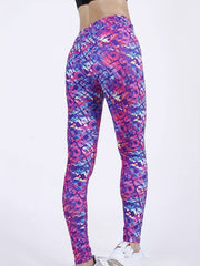 Graffiti Print Skinny Leggings High Waist Yoga Leggings