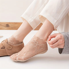 Floral Lace Mesh Socks Short Stockings Women's Hosiery