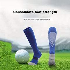 2 Pairs Anti-slip Football Socks Non-slip Sports Knee Socks