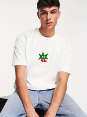 Men's Doodle Pattern T-shirt Active Stretch Breathable Tee