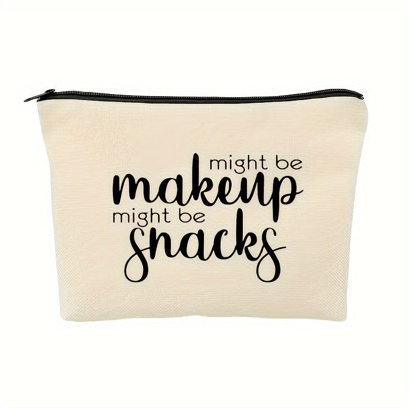 Letter Print Zipper Pouch Lightweight Carry On Bag