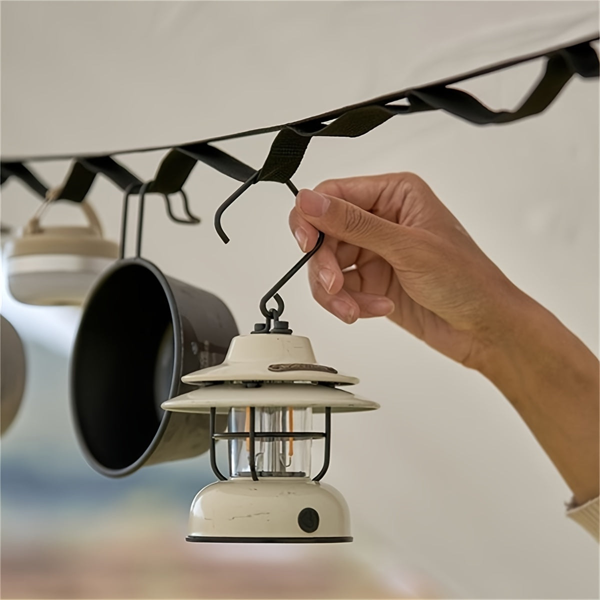 Multifunctional Camping Clothesline, Adjustable Lanyard