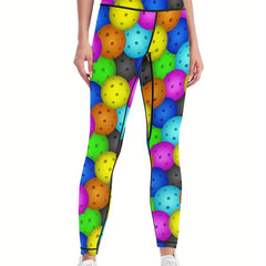 Colorful Print Yoga Leggings High Waist Tummy Control Sports Running Leggings