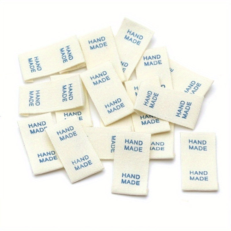 50pcs Woven Cotton Labels for Clothes DIY Hat Bags Sewing Accessories