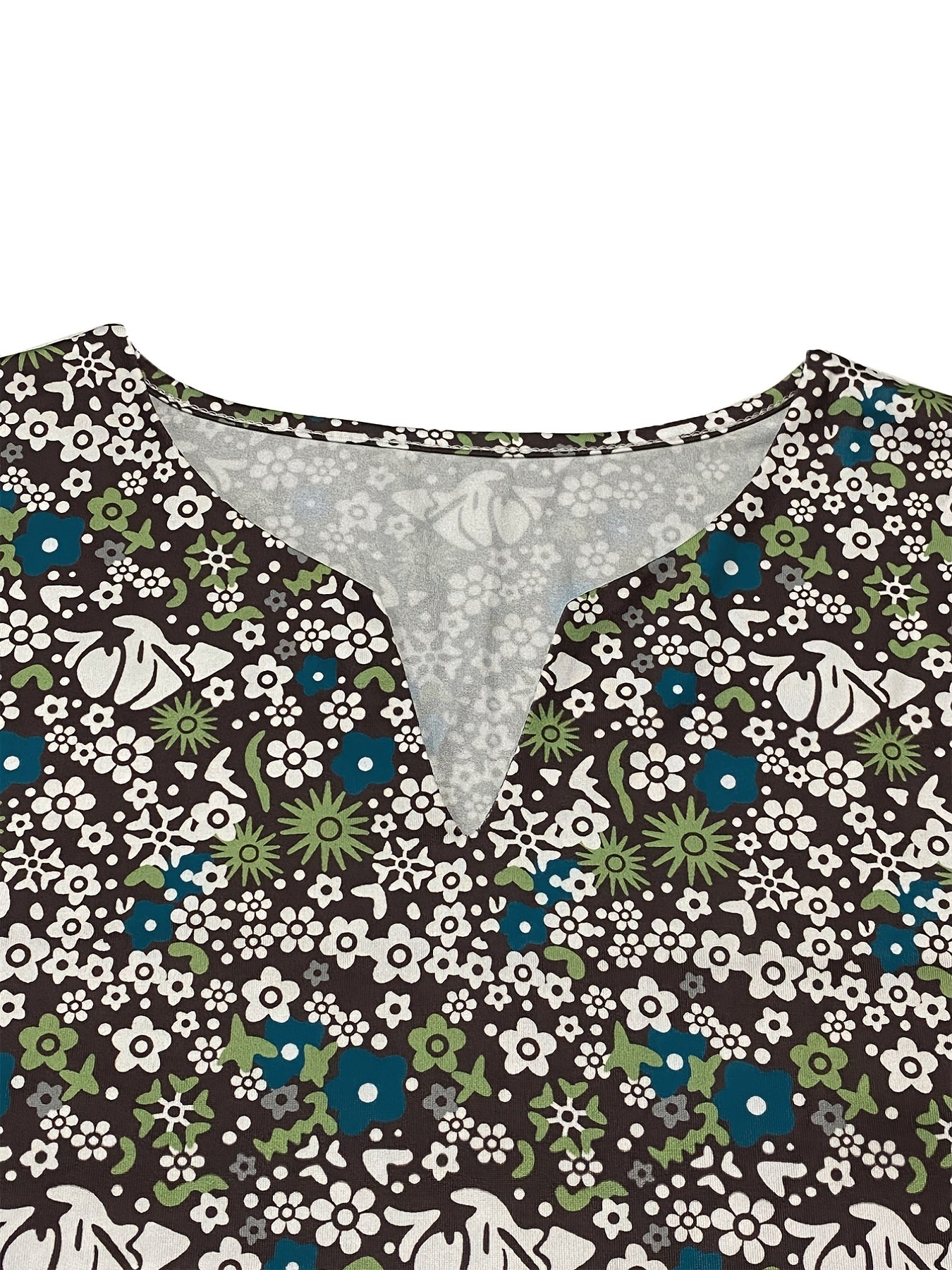 Floral Print Long Sleeve Dress with Pockets