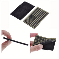 2pcs American Flag 3D Embroidery Patch Sew On Armband Cloth Sticker
