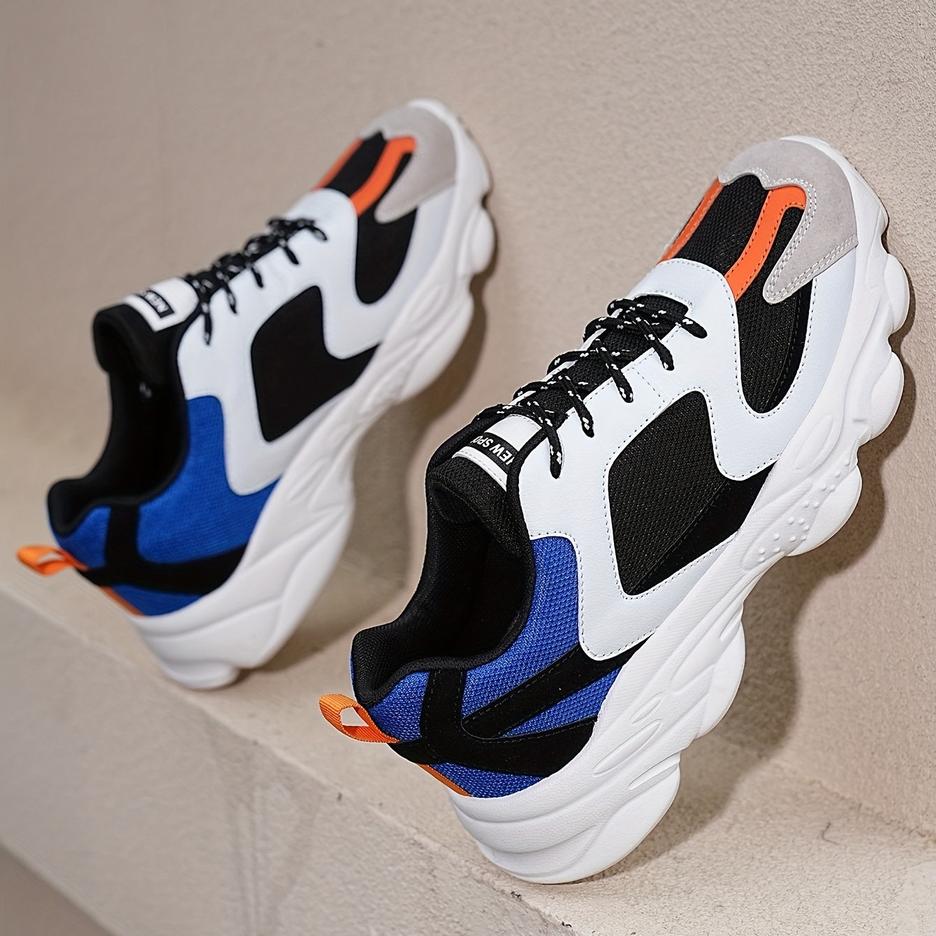 Women's Chunky Sneakers Breathable Lace-up Walking Shoes