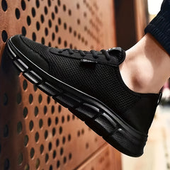 Men's Breathable Lace Up Mesh Sneakers Casual Outdoor Walking Shoes