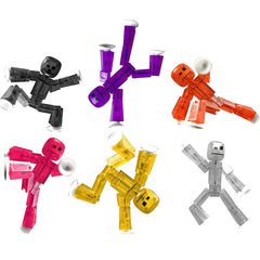 2pcs Colorful Robot Suction Cup Toys Stretchable Figurines