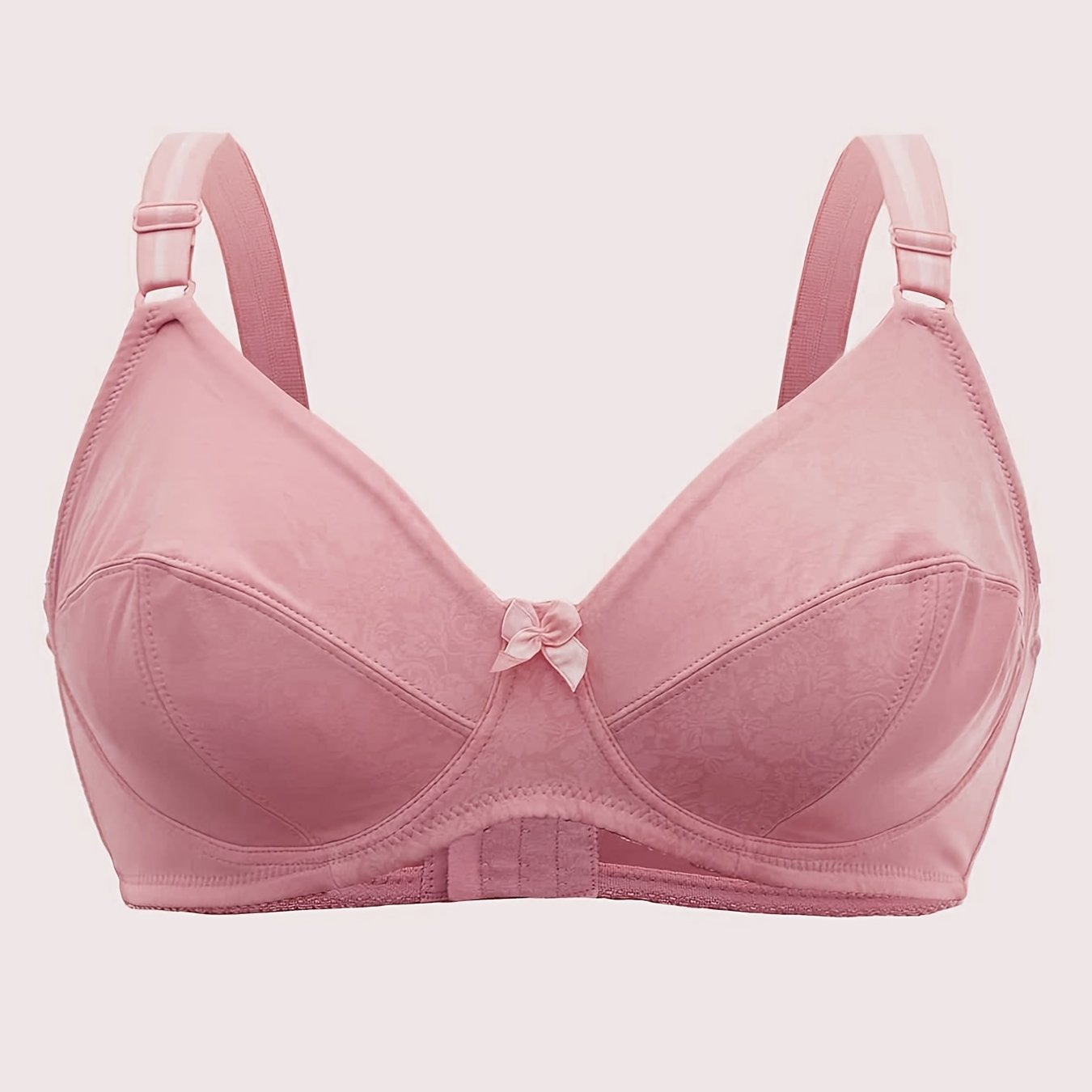 Floral Print Bow Knot Front Bra Plus Sexy Bra