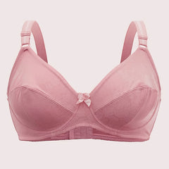 Floral Print Bow Knot Front Bra Plus Sexy Bra