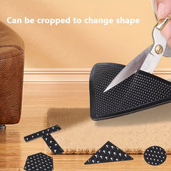 8pcs Triangular Rug Pad Grippers Non Slip Reusable Carpet Plugs