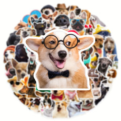 50pcs Dog Stickers Pack For Water Bottle Dog For Adults Women Teens Girls Boys