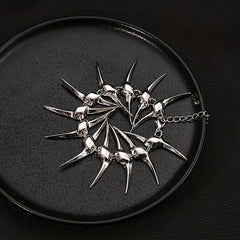 Punk Style Thorns Fishbone Bracelet for Halloween Party