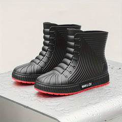 Women's Waterproof Non-slip Rubber Rain Boots for Outdoor Work in Rain
