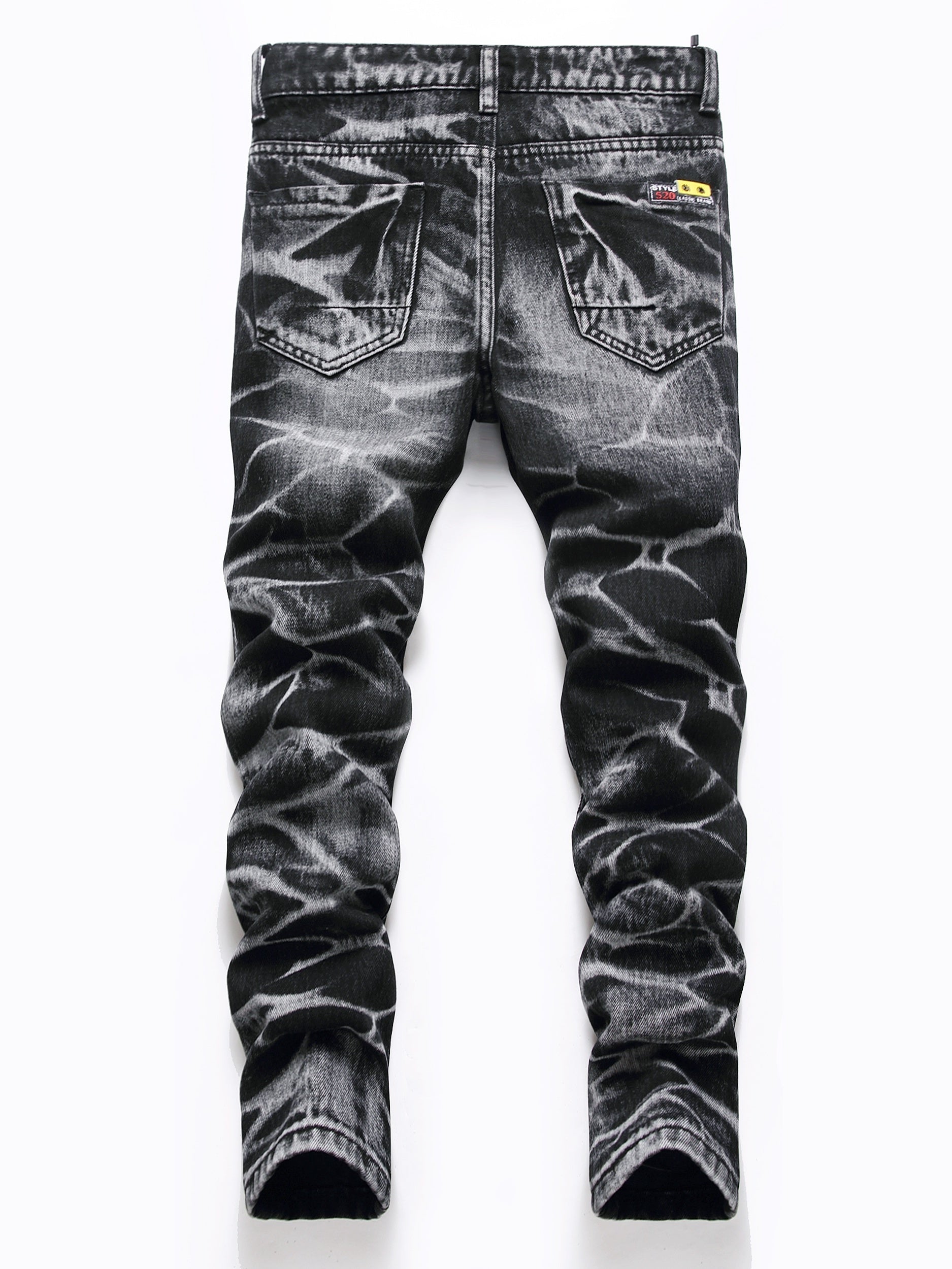 Boys Distressed Skinny Jeans Slim Fit Washed Denim Pants