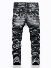 Boys Distressed Skinny Jeans Slim Fit Washed Denim Pants