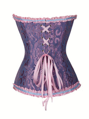 Strapless Corset Bustier Lace Up Body Shaper Women's Lingerie
