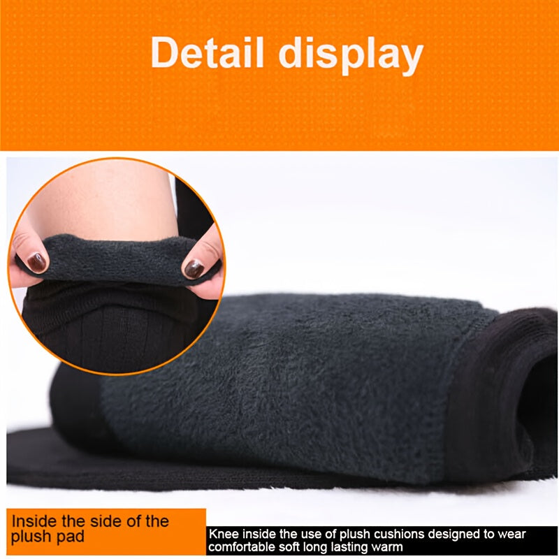 2pcs Winter Thickened Warm Knee Pads Wool Leg Sleeves Joint Protection