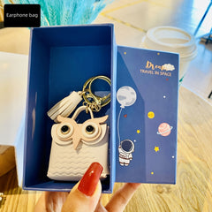 Cute Owl Coin Purse Keyring with Lobster Clasp