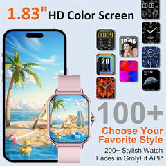 1.83 Inch HD Touch Sports Smartwatch - 100 Sport Modes - Fun Halloween Theme