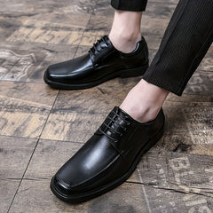 Men's Square Toe Derby Shoes Lace up Front Office Business Formal