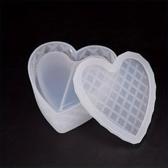 Heart Shaped Storage Box Silicone Resin Mold Craft DIY Candle Mould
