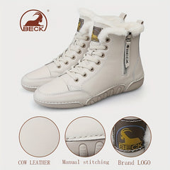 Women's Winter Fleece Lined Outdoor Boots Zipper Anti slip Ankle Boots