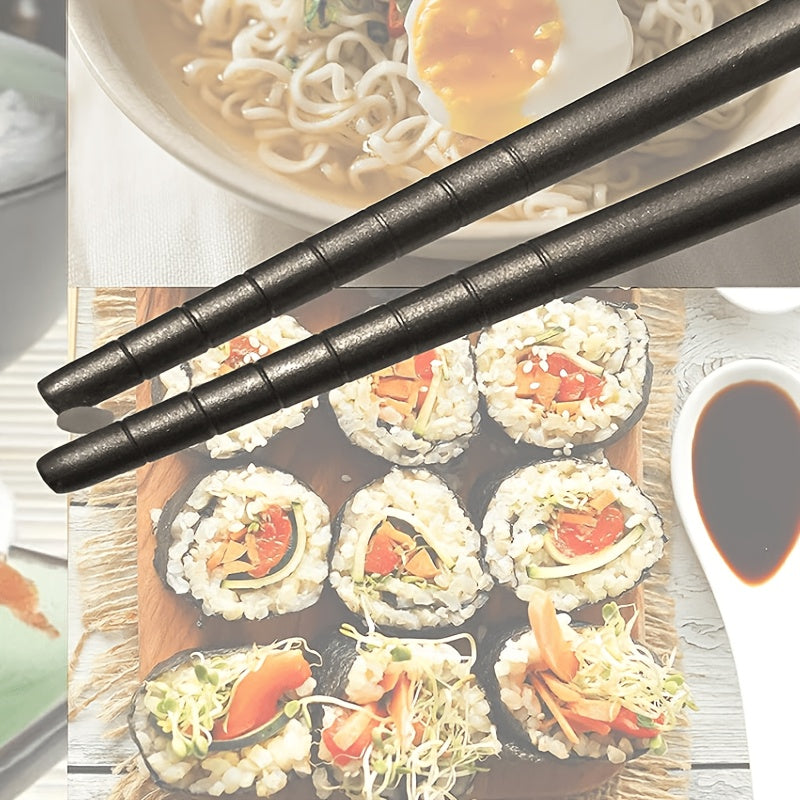 2 Pairs Titanium Chopsticks Reusable Cutlery Kitchen Tools