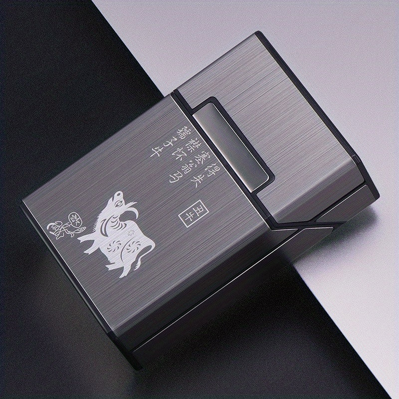 Metal Aluminum Cigarette Case 20 Pack Capacity Slim Anti-pressure Flip Cover