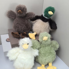 Set of 2 Cute Doodle Duck Plush Toys for Home Decor