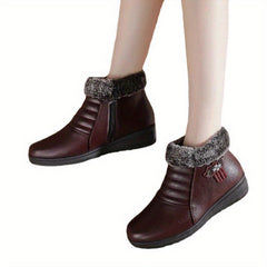 Women's Rhinestone Short Boots Plush Lined Ankle Boots