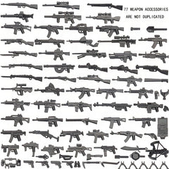 Military Minifigures Building Blocks Weapon Accessories Equipment Bag