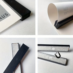 Wooden Magnetic Photo Frame Hanger Scroll Hanging Pole