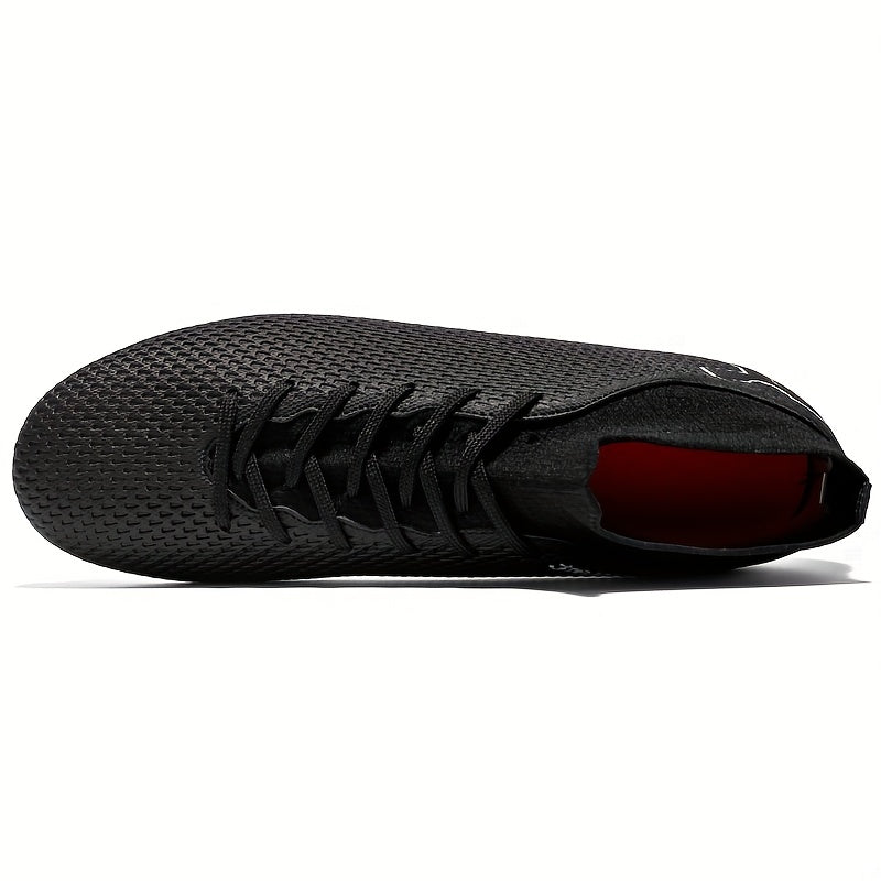 High Top AG Cleat Football Boots for Men Anti Skid Breathable Lace Up Soccer Cle