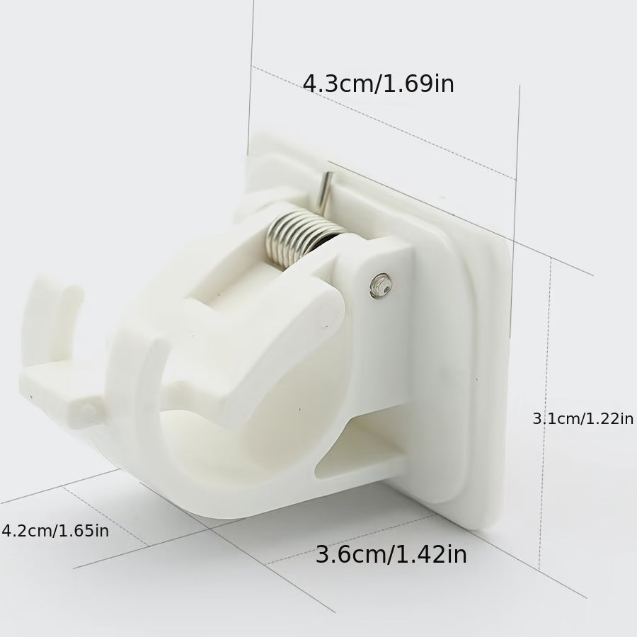 2pcs Adhesive Rod Holder No Drill Curtain Hook Holder