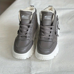 Women's Plush Lined Thermal Snow Boots Non Slip Chunky Shoes