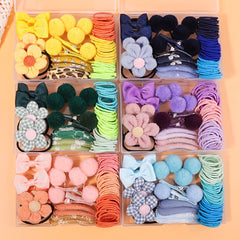 Box Hair Clips Hair Ties Elastic Hair Bands Ponytail Braids Accessories