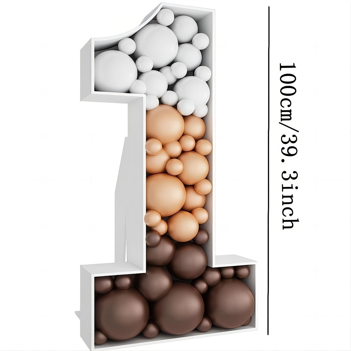 3D Board Number Shape Balloon Box Decoration