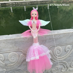 Mermaid Doll Toy 17 72 Inch 3D Eye Princess Doll Wedding Doll