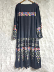 Tribal Print Long Sleeve Maxi Dress