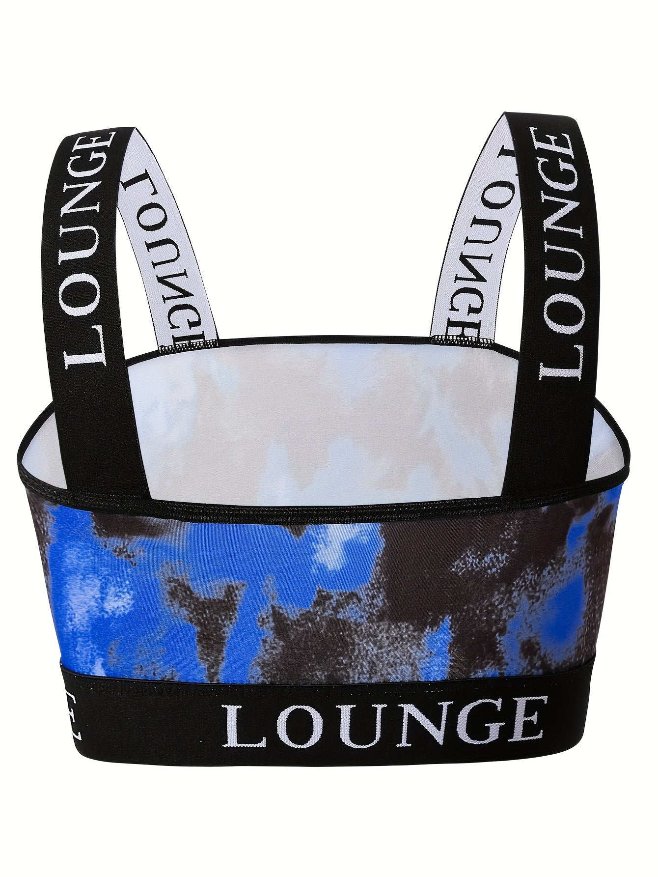 Sexy Bra Women's Plus Soft Tie Dye Letter Tape Comfort Bralette
