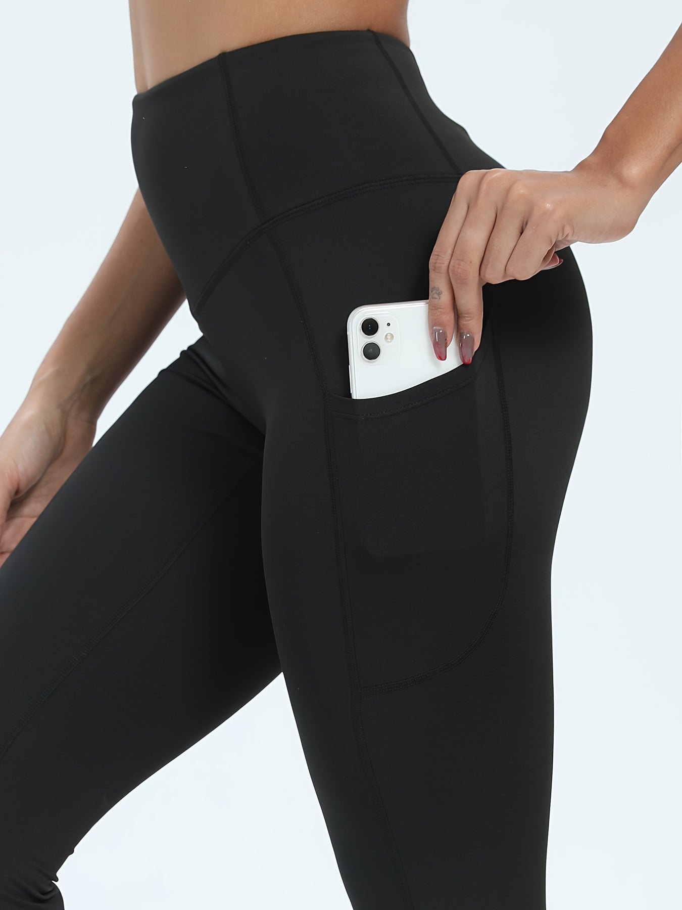 High Waist Yoga Pants w/ Pocket High Stretch Sports Leggings