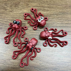 Red Octopus Building Block Model Accessory