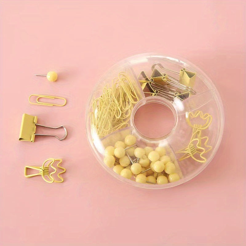Colorful Long Tail Clip Set Office Stationery Push Pin Grid Clip